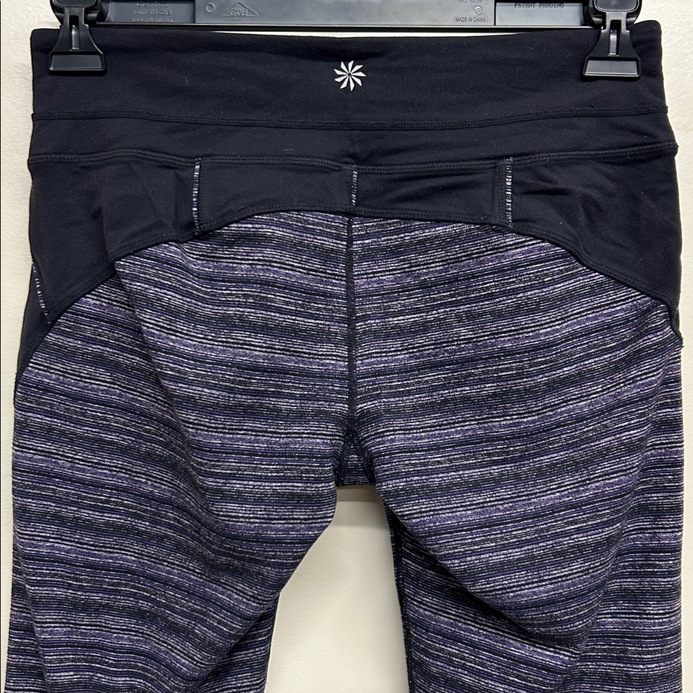 Athleta Energy Chaturanga Capri Leggings | Space Dye Purple | Size M